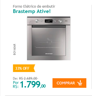 Forno elétrico de embutir Brastemp